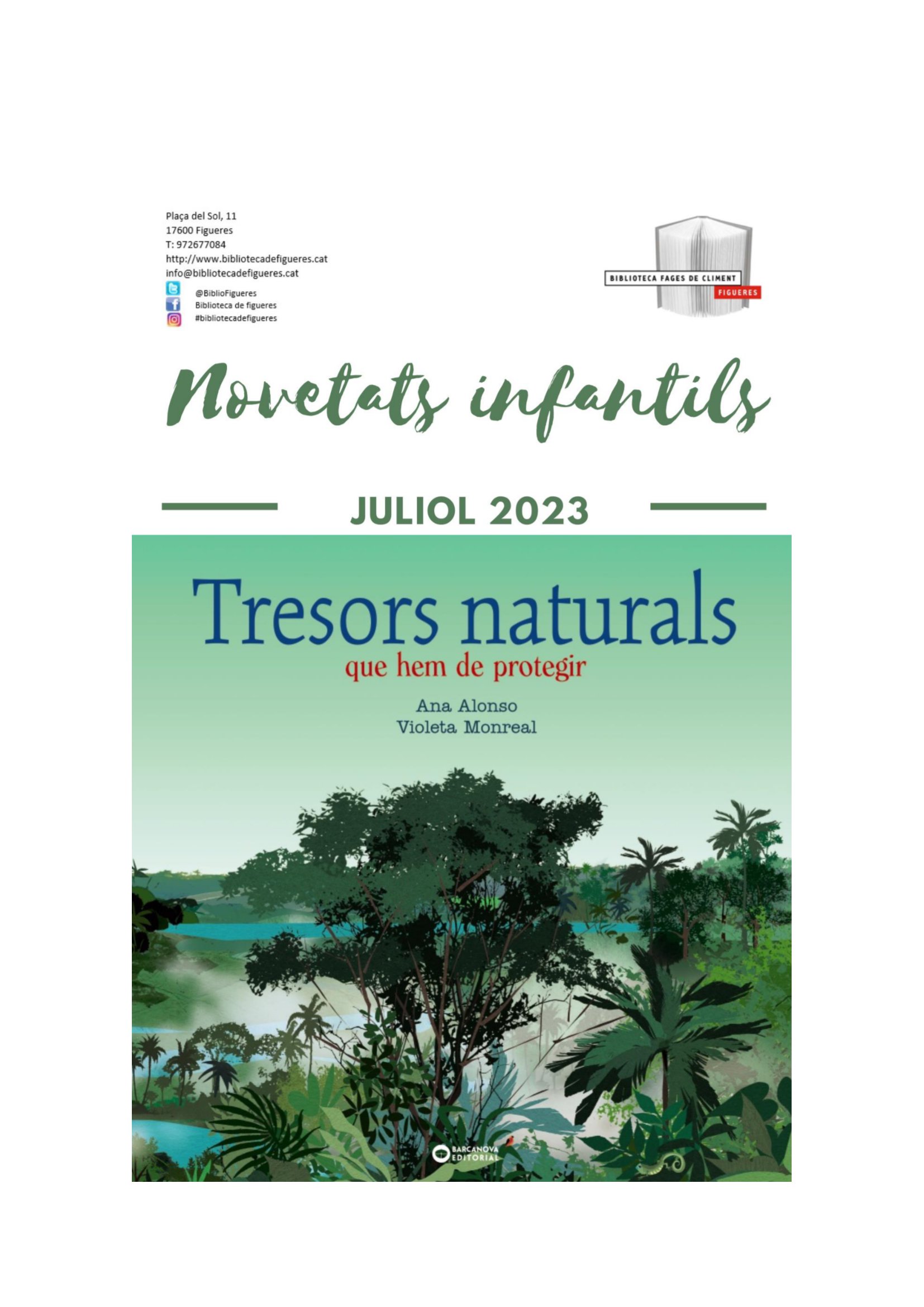 Novetats Sala Infantil - Juliol 2023