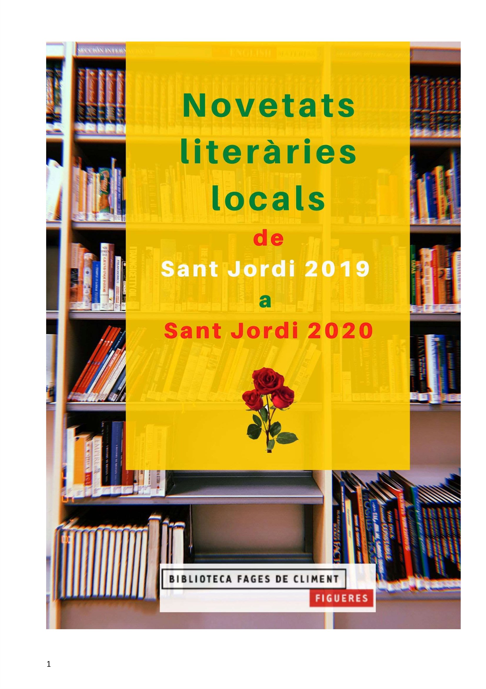 Sant Jordi 2020 Novetats literàries locals