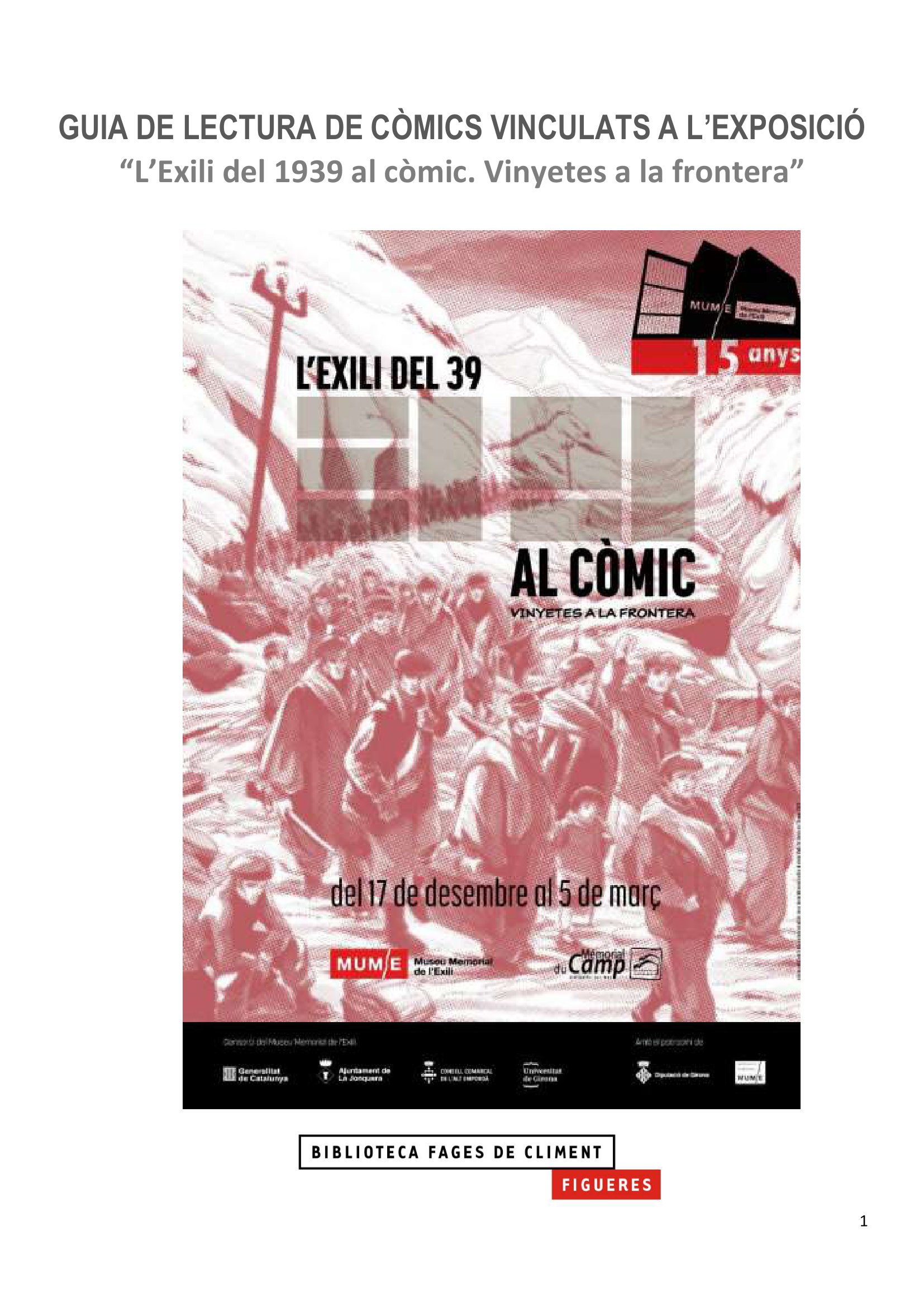 Guia de lectura exposició Còmic Guerra Civil 2023